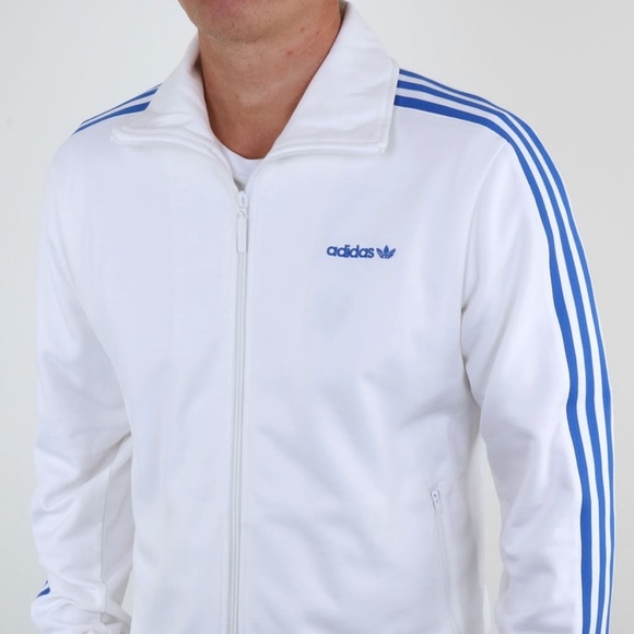 adidas beckenbauer jacket blue